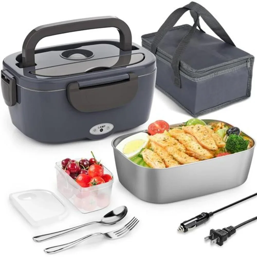 Electric Lunch Box Food Heater for Adults 80W Portable Food Warmer for Car/Home